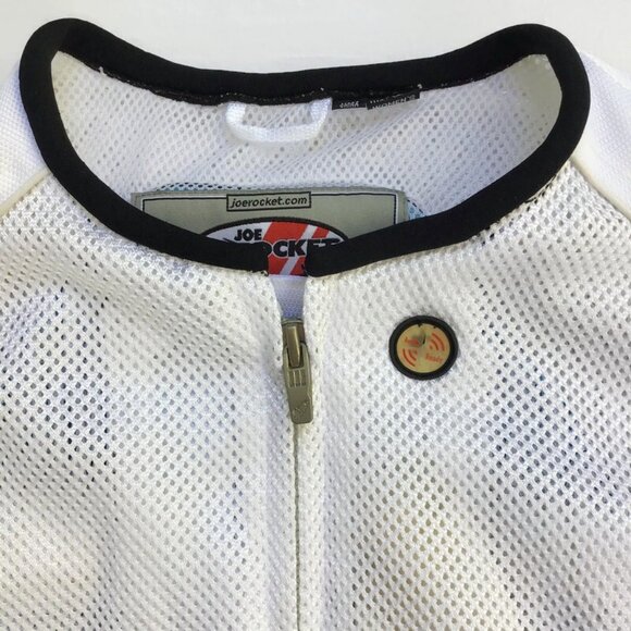 Joe Rocket Womens Cleo Motorcycle Jacket Size L White Silver Mesh Padded Armored - Picture 3 of 16